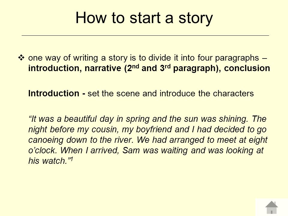 write a story intro